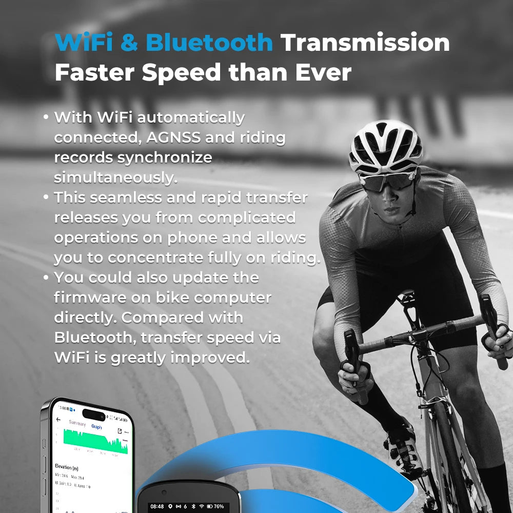 GEOID CC600 Route Navigation Bicycle GPS Computer 11 Languages Wireless Bike Speedometer Automatical WIFI ANT+ Odometer - Shoppiline