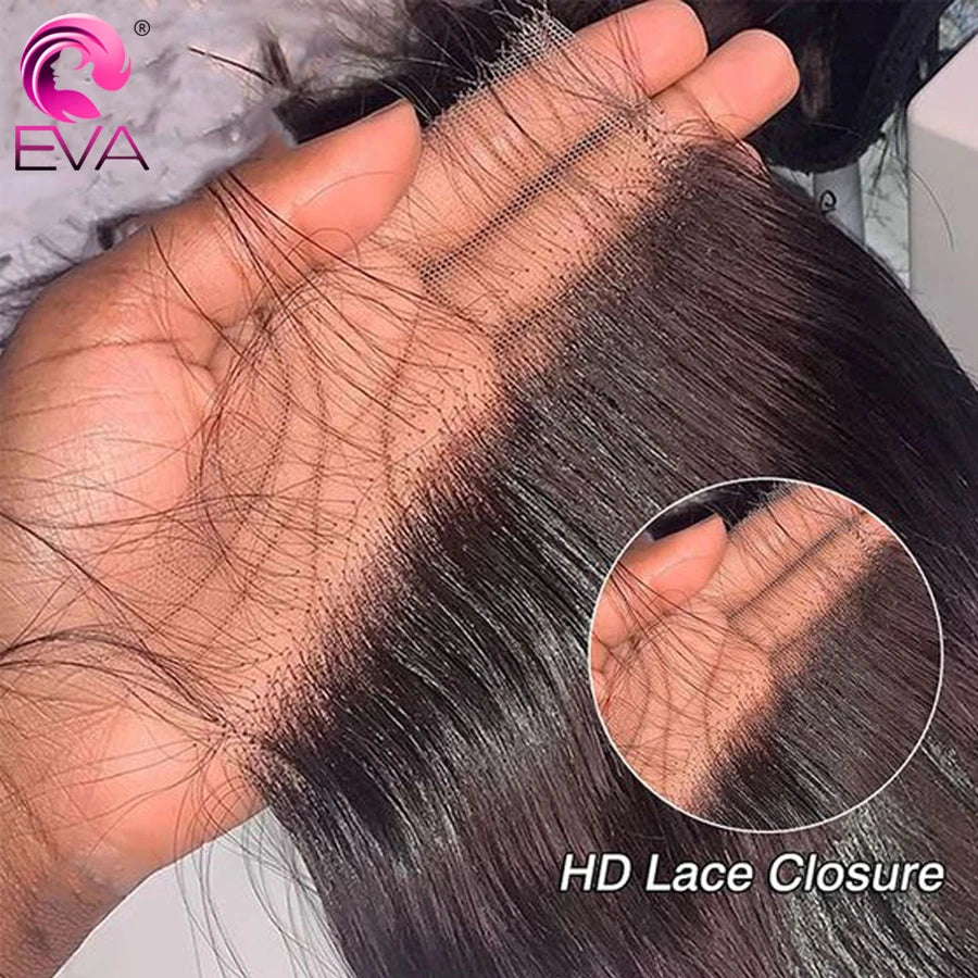 Eva 5x5 Hd Lace Closure Straight 13x4 Lace Frontal Closure Hand Tied Human Hair Closures Free Part Hd Lace Closure Pre Plucked
