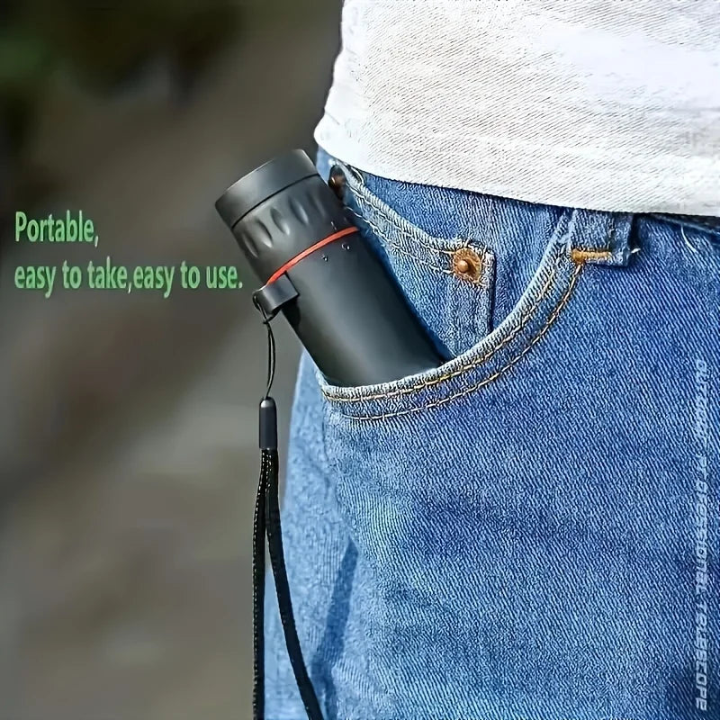 Monoculaire télescope HD 2000X25, compact et portable, idéal pour les voyages, la randonnée, la pêche, le camping, l'observation des étoiles, les concerts et l'observation des oiseaux