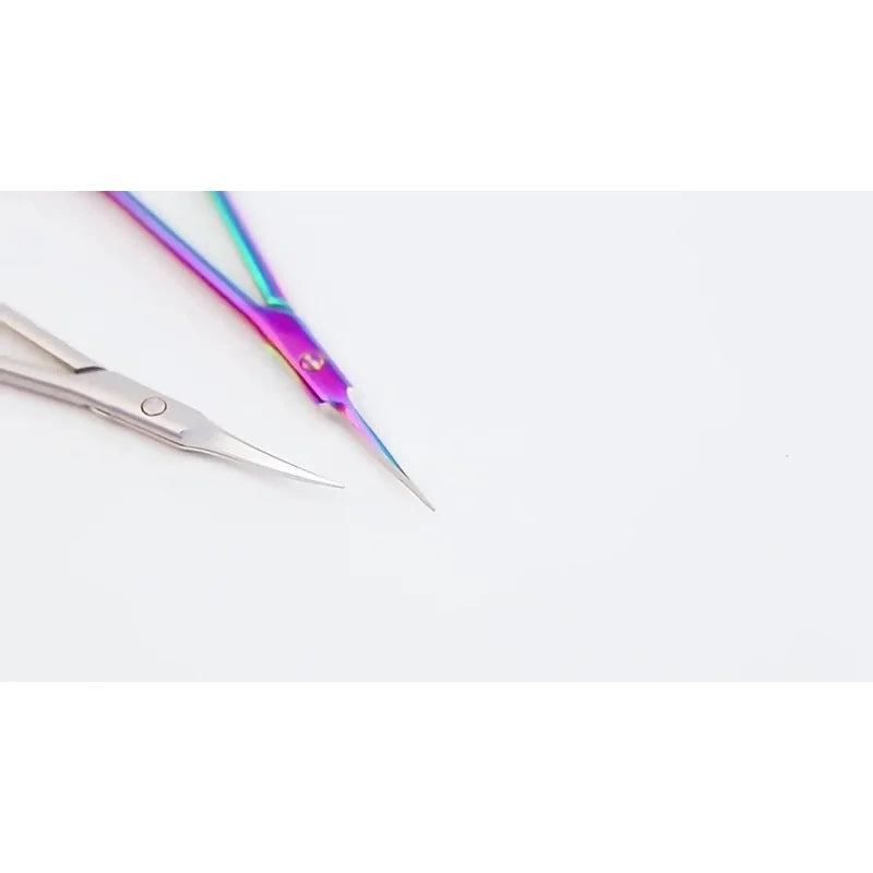 1pcs Stainless Steel Cuticle Scissors Dead Skin Remover Russian  Curved Tip Nail Scissors Manicure Tool