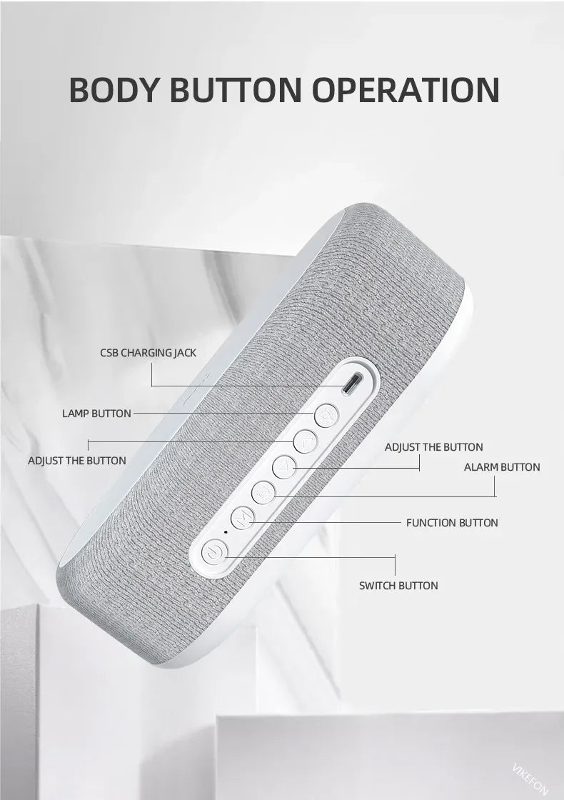 Alarm Clock Wireless Chargers Pad Phone Bedroom Lamp Night Light Desk Thermometer For iPhone 17 16 15 14 13 Fast Charging Dock - Shoppiline