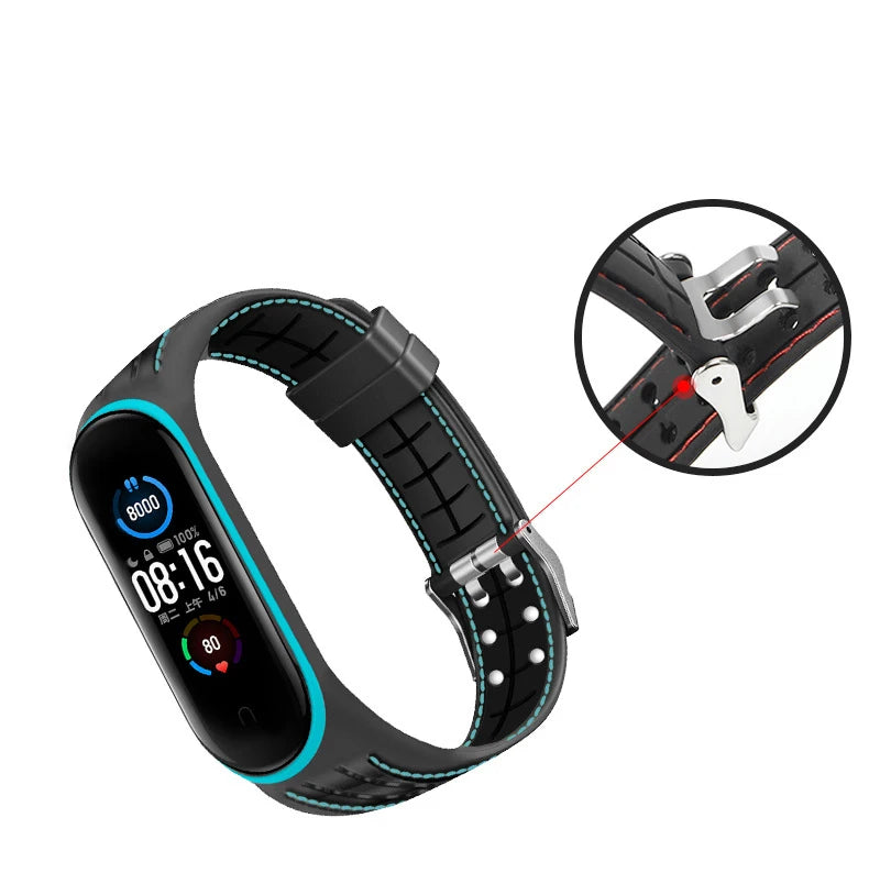 Strap for Mi Band 7 6 5 4 3 Watchband Sport Silicone Smartwatch Bracelet for Xiaomi Mi Band 6 4 7 5 Strap Accessories Wristband