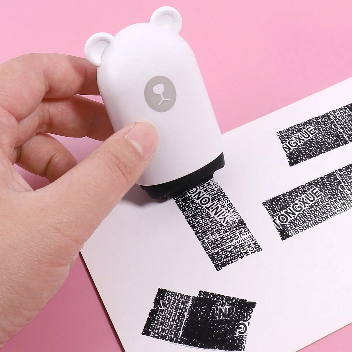 1 Cute Bear Shaped Roller Stamp, Study Notebook Typos Cover Graffiti Fashion Stamp, Personal Privacy Graffiti Daily Necessities