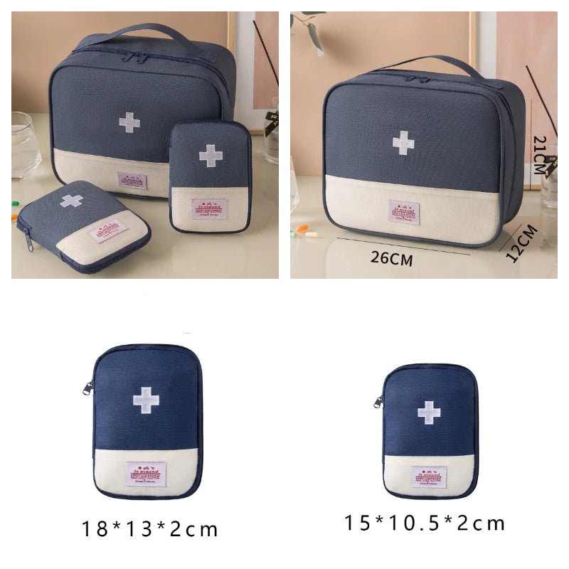 3-teiliges Set, tragbare medizinische Aufbewahrungstasche, Camping-Notfall-Erste-Hilfe-Set-Organizer, Reise-Tasche für Zuhause und Outdoor
