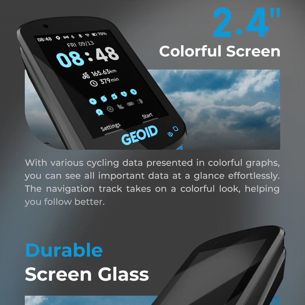 GEOID CC600 Route Navigation Bicycle GPS Computer 11 Languages Wireless Bike Speedometer Automatical WIFI ANT+ Odometer - Shoppiline