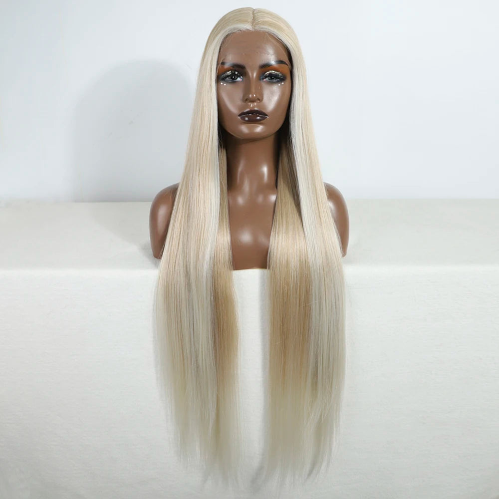 Synthetic Lace Front Wigs For Women 38 Inch Straight Wig Lace Wig  Blonde Brown Black Lace Wigs Cosplay Straight Lace Front Wig