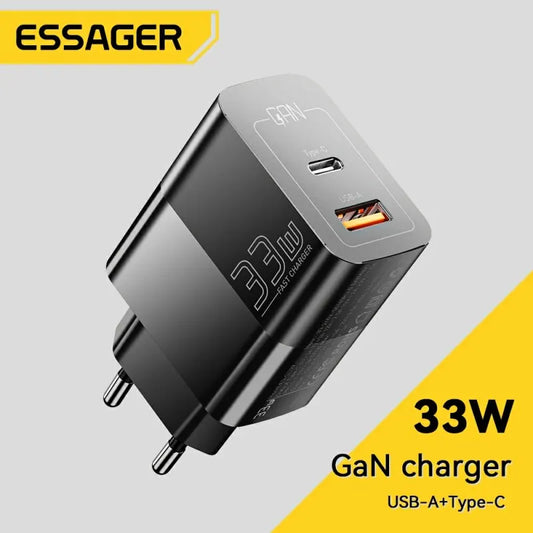 Essager USB C Charger 33W GaN Type C PD Fast Charging For iPhone 14 13 12 11 Pro Max XS 8 P For iPad Pro Air iPad Mini - Shoppiline