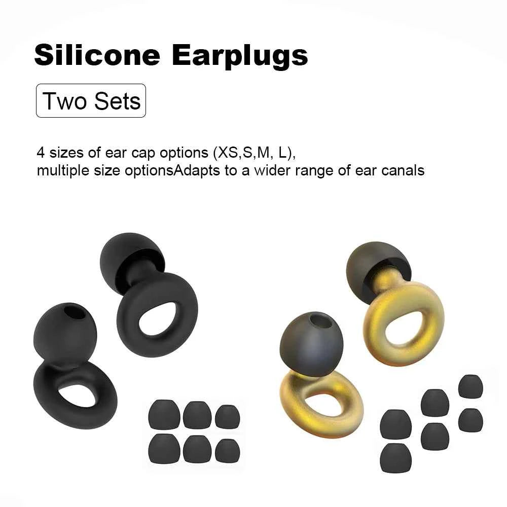 HUAK Concert Ear Plugs, High Fidelity Noise Cancelling Silicone Ear Plugs, Reusable Ear Plugs for Musicians, , Focus and Sleep