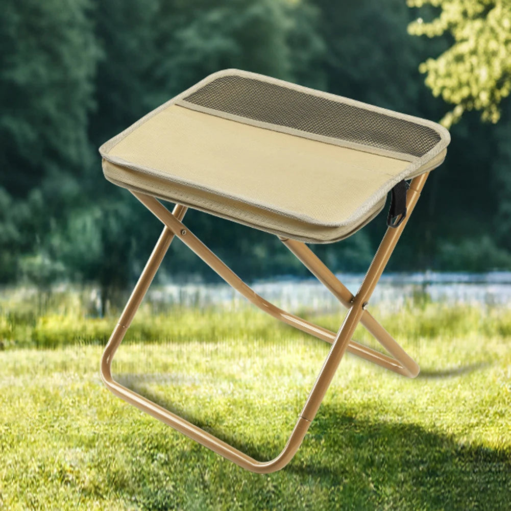 Folding stool for outdoor leisure, camping, and hiking fishing trips, convenient shoulder bag style portable stool for storage