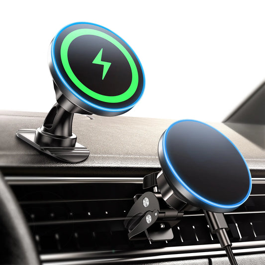 for MagSafe Car Mount Charger, 15W Magnetic Wireless Car Charger,Universal Car Wireless Charger Mount for iPhone 17/16/15/14/13 - Shoppiline