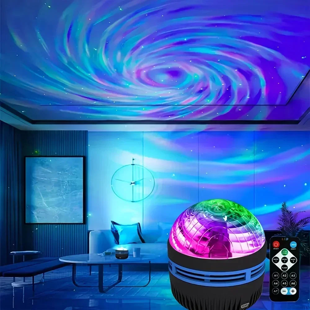 Galaxy Projector RGB Star Projector USB Powered Remote Control Night Light Lamp for Birthday Gifts Holiday Party Room Decoration