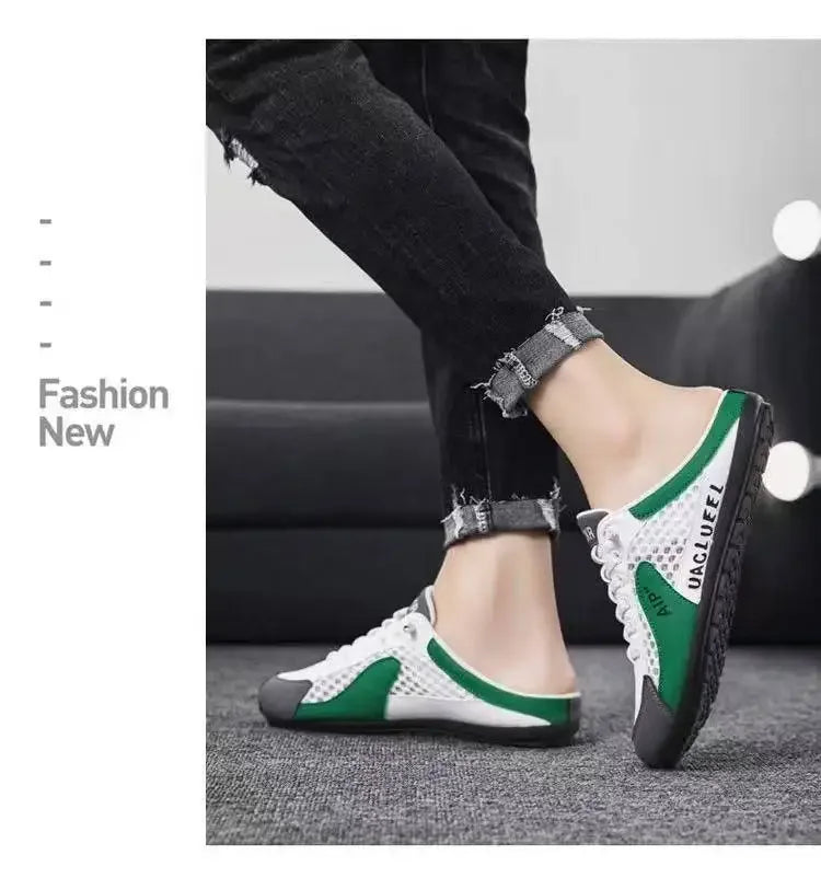 Men's Fashion Soft-soled Half Slippers Summer Men Trendy Bottom Casual Shoes Soft Sole Support Shoes Sneakers Zapatos De Hombre - Shoppiline