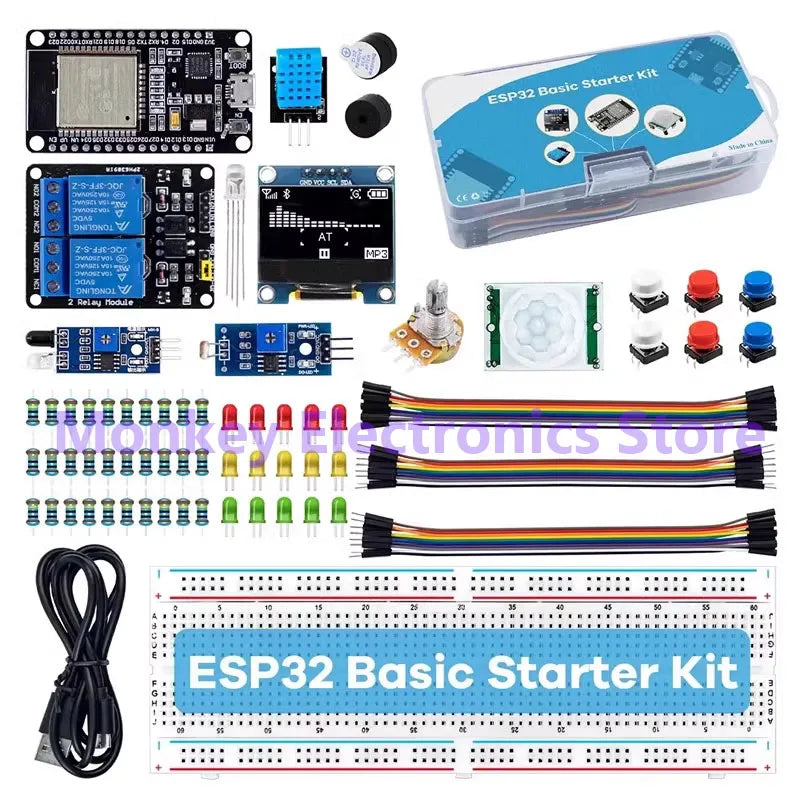 Electronic DIY Kit ESP32 ESP-32S WIFI Module Starter Kit for ESP32 WIFI Development Board ESP32 Module Kit Relay Display Sensor - Shoppiline