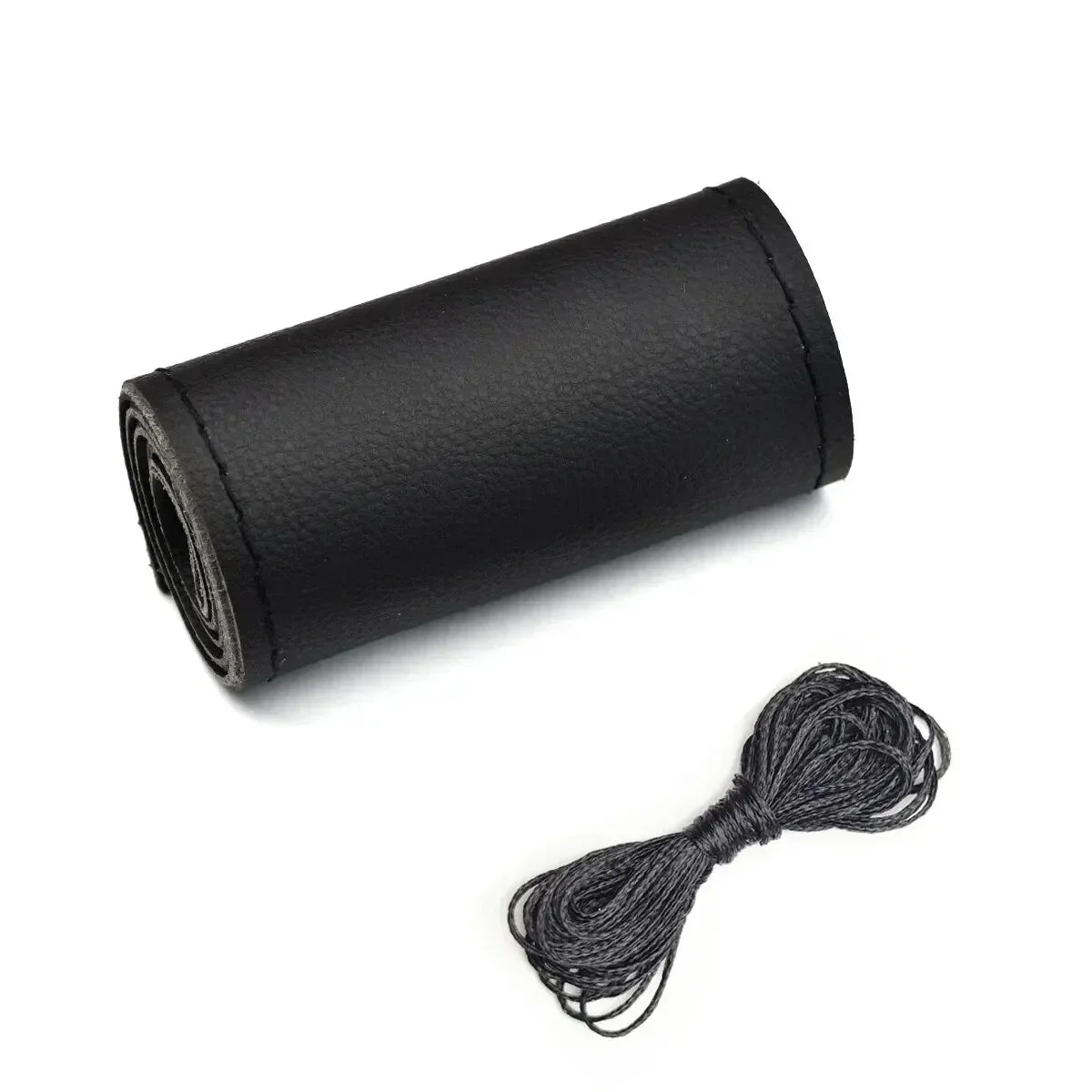 Car Steering Wheel Cover Needles And Braid Thread Artificial Leather Car Covers Suite 2 Color DIY Texture Soft Auto Accessories