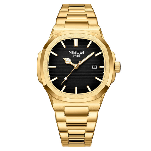 2026 NIBOSI Luxury Quartz Men Watches 30M Waterproof Auto Date Watch Man Stainless Steel Sport Chronograph Watch for Men Clock