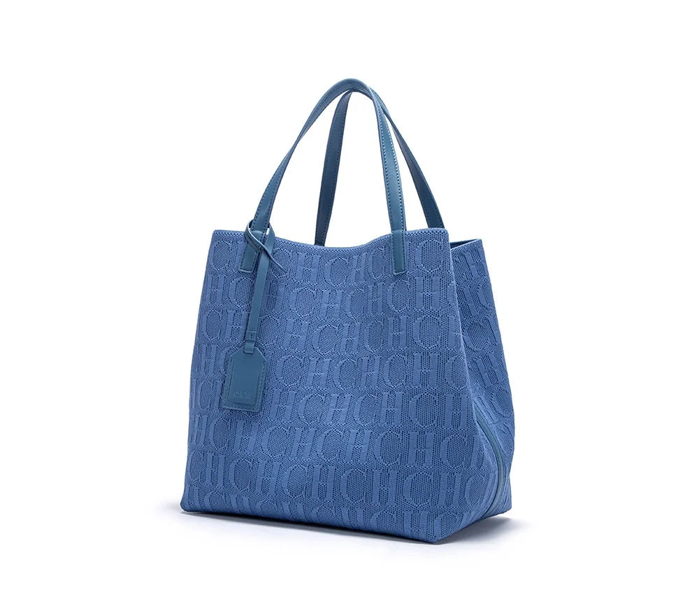 CH High Quality Craft Large Capacity Handbag Ladies Shoulder Bag Fashion Classic New Pure Color Outer Pocket Ladies Handbag - Shoppiline