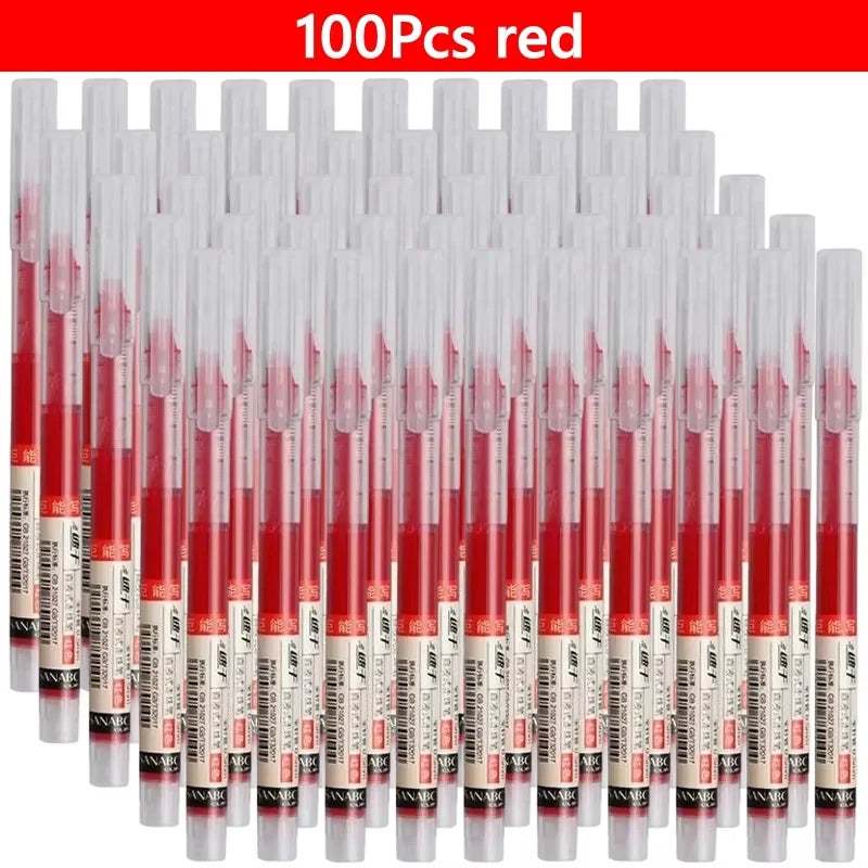 3-102Pcs/set High Quality Needle Type Gel Pens Straight Liquid Ballpoint Pen Kawaii Stationery School Office Supplies Writing