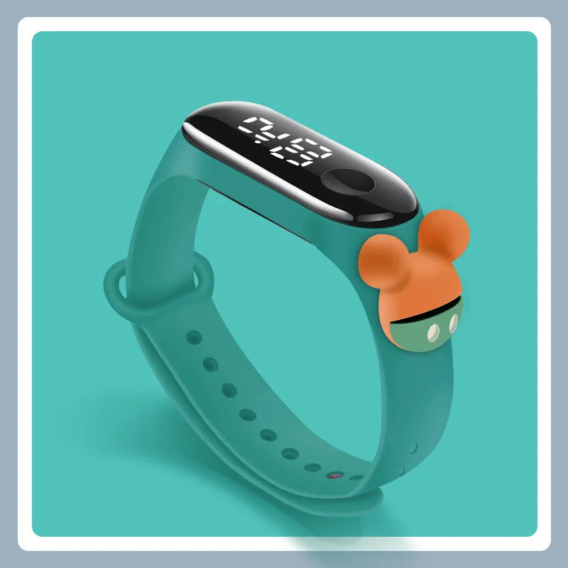 Mode Mickey Kinderuhren für Mädchen Elektronisches Armband Sport Touch LED Spiderman Puppe Kinderuhr Frauen Wasserdichte Uhr