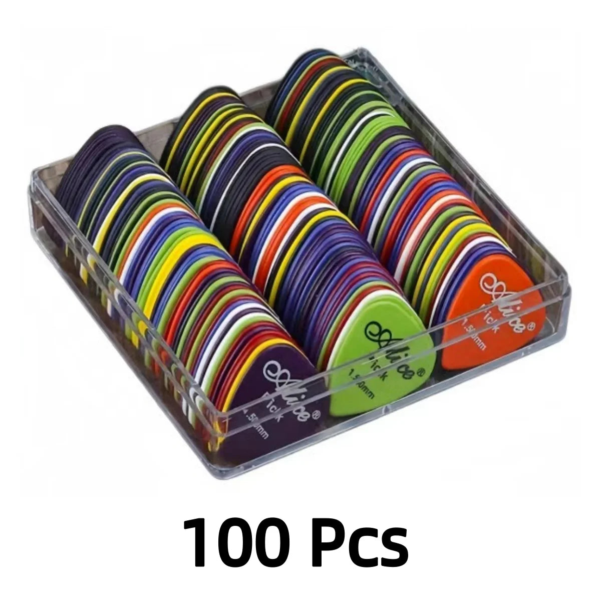 Alice 12/24/50/100 Pcs Mixed ABS Guitar Picks, Multicolor Premium Plastic Plectrum for Electric Guitar/Bass/Ukulele Accessories