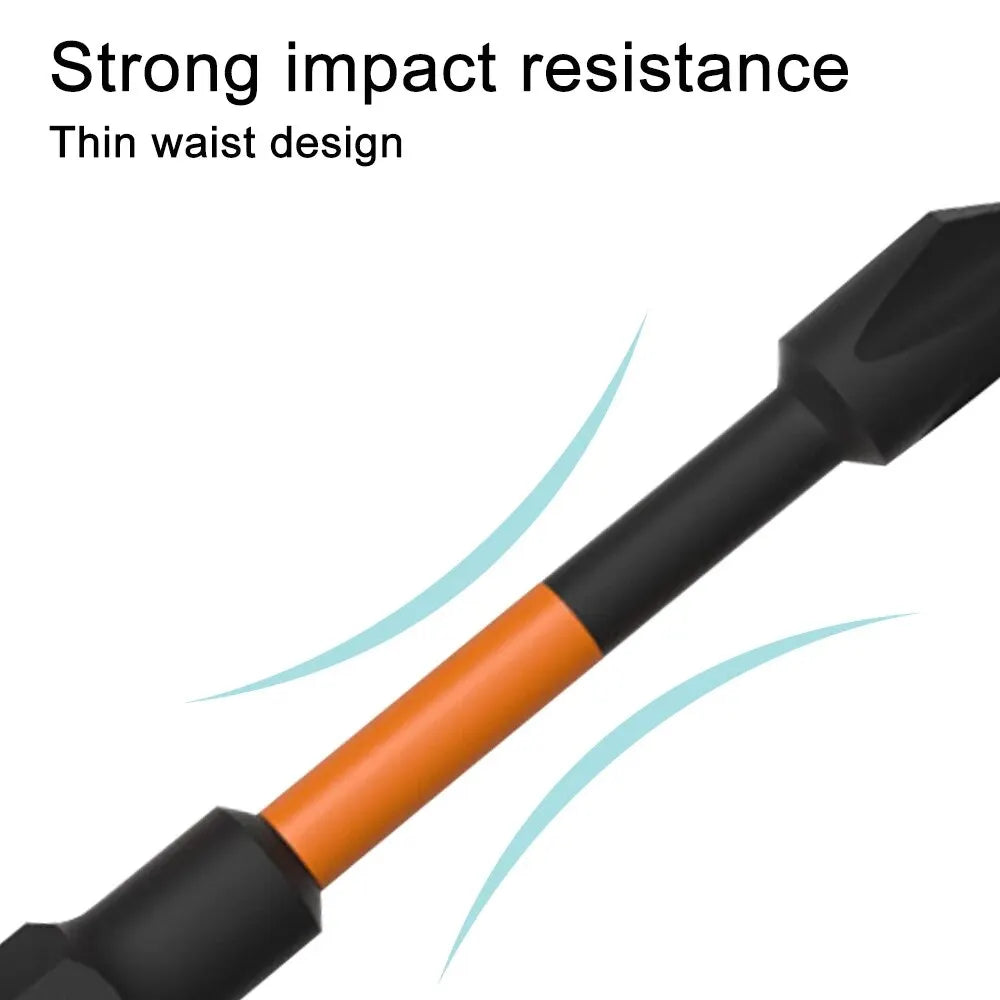 3PCS S2 Impact Strong Magnetic Anti Slip 50-70mm Electric Hand Drill Cross Screwdriver Bit Electric Tool Accessory Set