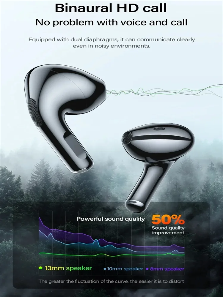 LenovoLP40 Bluetooth Earphones TWS Immersive Sound HIFI With Mic Wireless  Headphones Touch Control HD Call Game Earbuds fashion