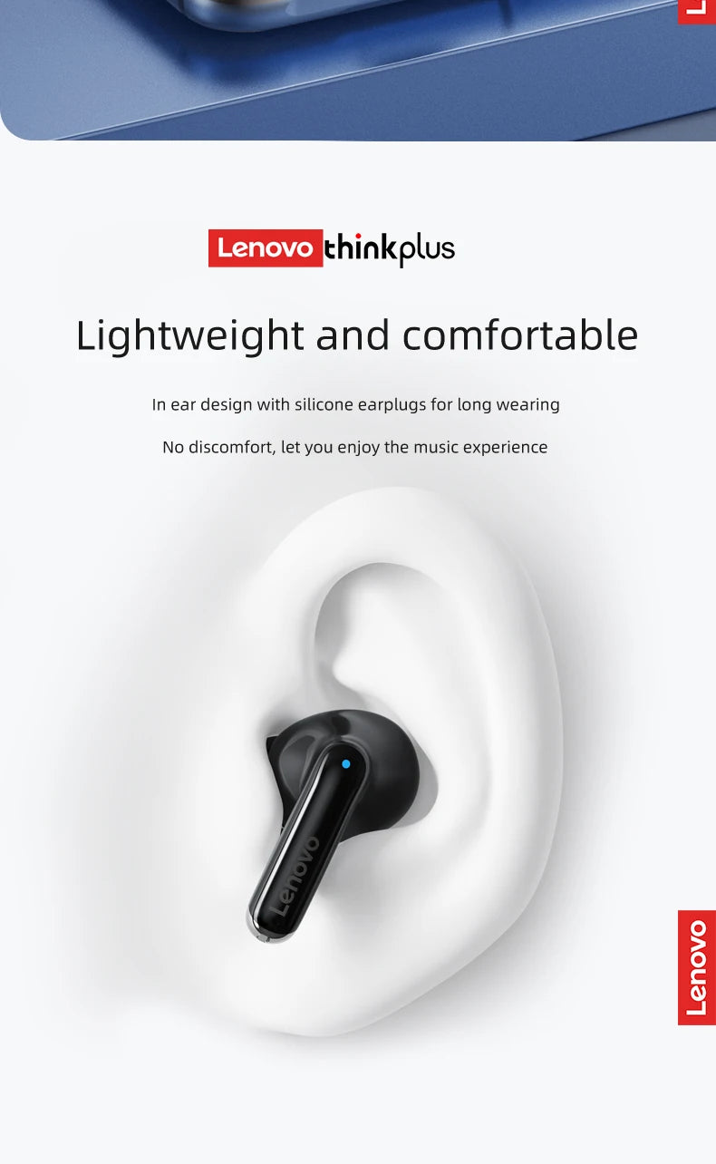 5PCS Original Lenovo XT88 Wireless Bluetooth Headset Ultra Long Standby Battery TWS Sport In-Ear Binaural HD Microphone