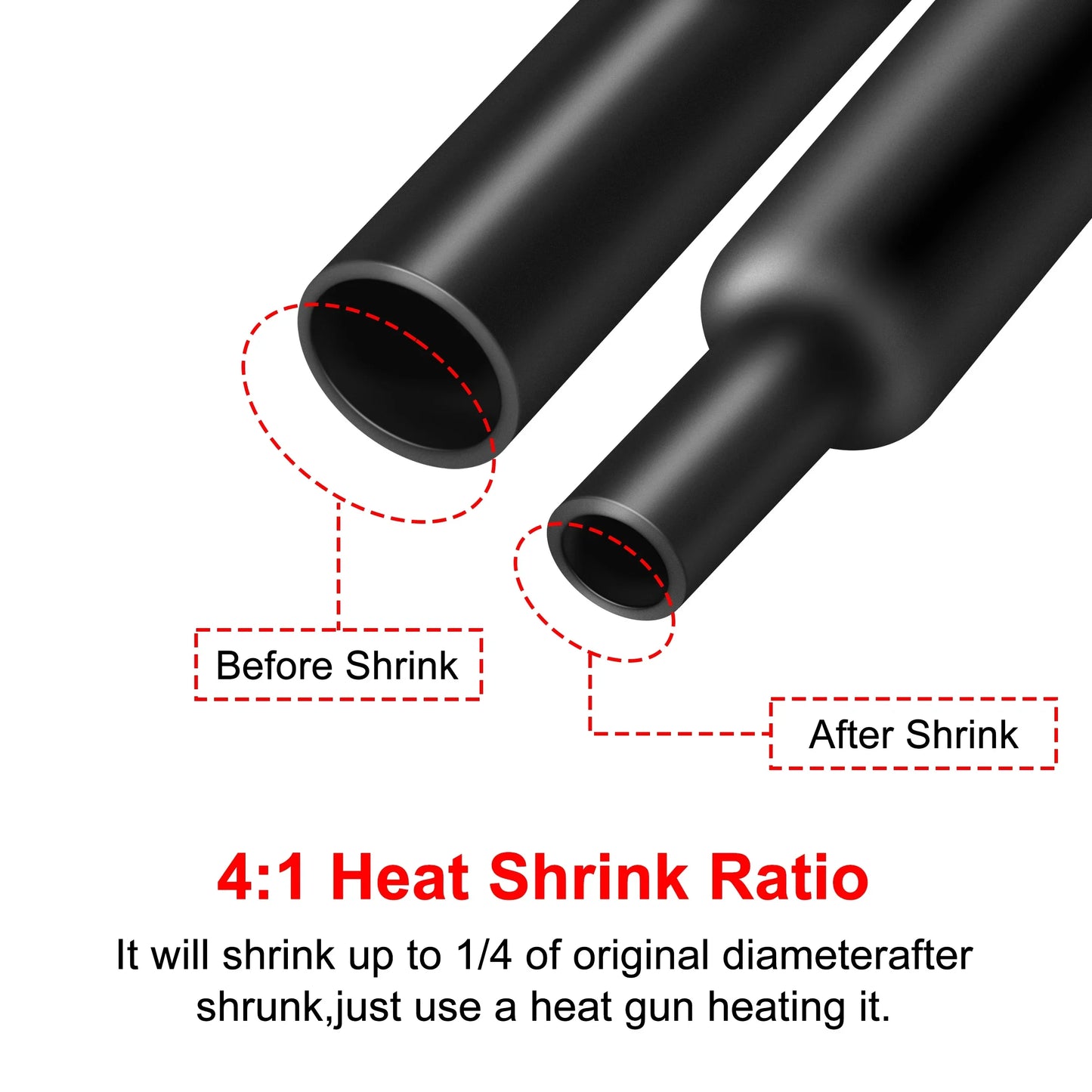 Dual Wall Heat Shrink Tube with Glue Electrical Insulation 4/6/8/12/16/20mm Thermoretractile Cable Protection Tubing