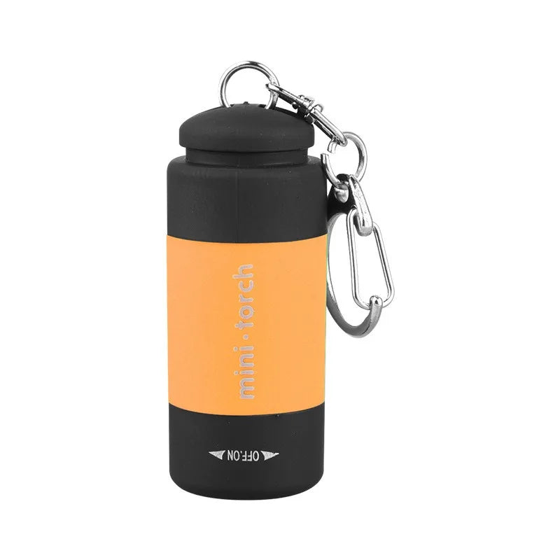 USB Rechargeable LED Multifunctional Strong Light Pocket Keychain Flashlight Waterproof Outdoor Hiking Camping Mini Flashlight