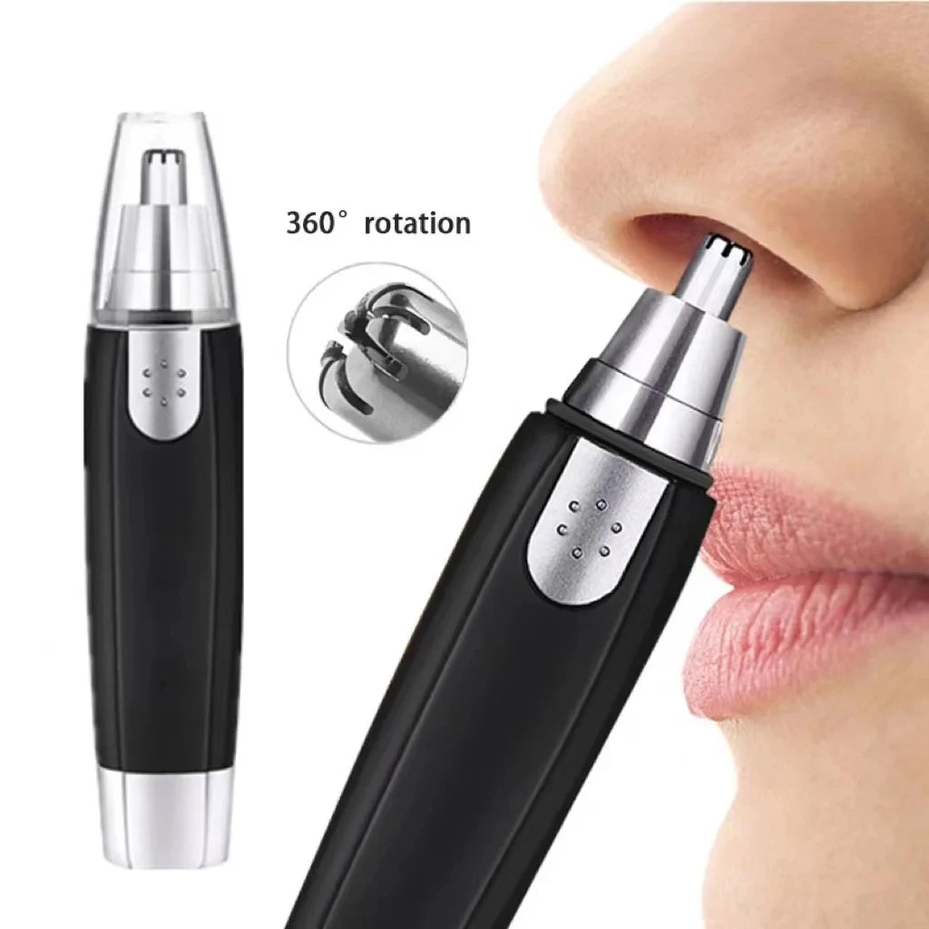 3-in-1 Rechargeable Facial Hair Trimmer - Painless Electric Nose, Ear & Eyebrow Shaver for Men & Women, Portable Grooming Kit