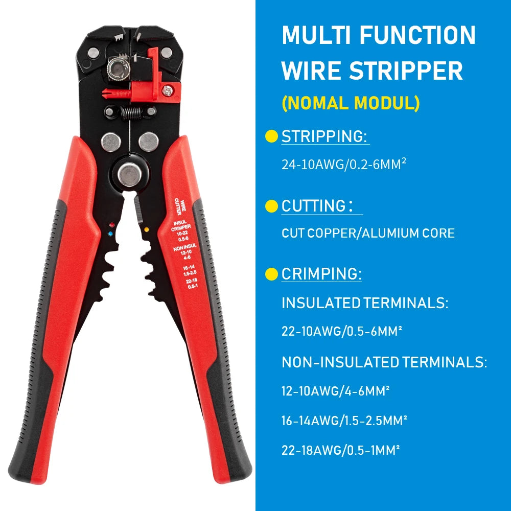 Automatic Cable Wire Stripper Cutter Crimper Electrician Professional Wire Hand Tool Crimping Stripping Cutting Plier