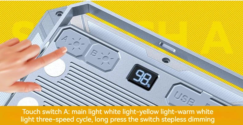 Portable LED Camping Tent Light Rechargeable Searchlight High Power Outdoor Emergency Lighting Waterproof Hanging Night Lamp - Shoppiline