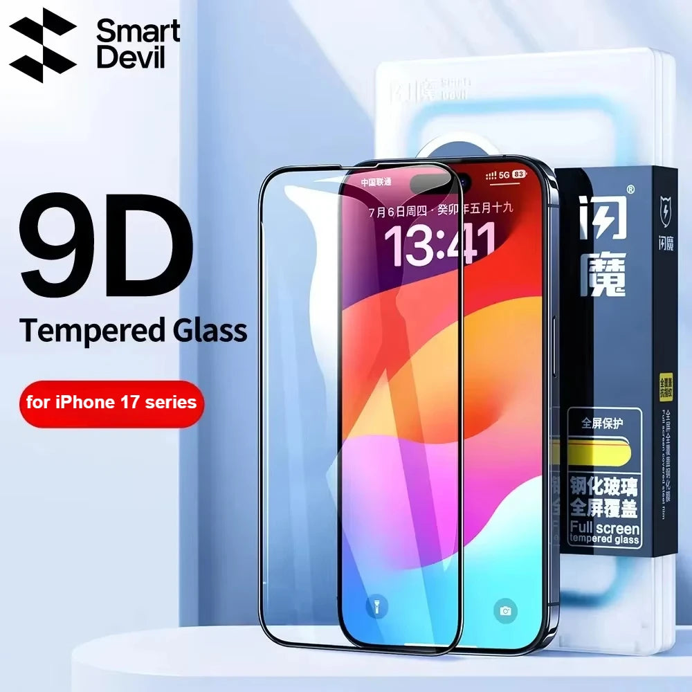SmartDevil Full Cover Tempered Glass for iPhone 17 17Pro Max 16ProMax 16Pro Screen Protector for iPhone 15Pro HD Anti-blue Light - Shoppiline