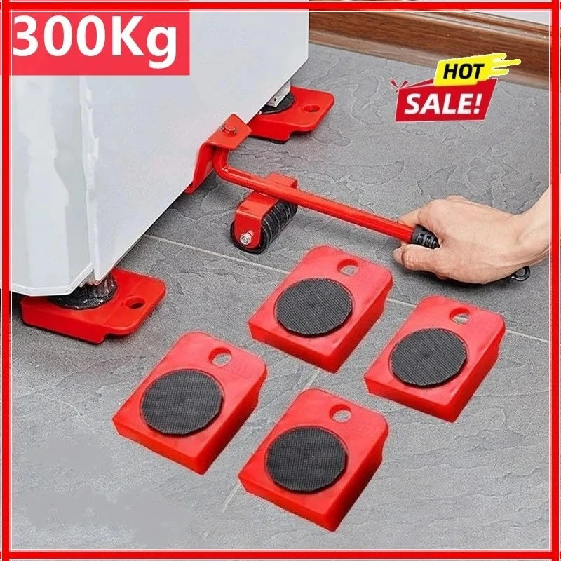 Furniture Moving Transport Roller Set Removal Lifting Moving Tool Set Wheel Bar Mover Moving Heavy Stuffs Device Hand Tool