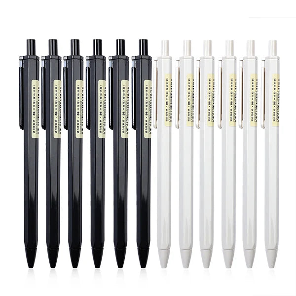JIANWU 12Pcs/set 0.35/0.5mm Simple STYLE gel pen Black ink for student writing creative Neutral Pen Press School Supplies kawaii