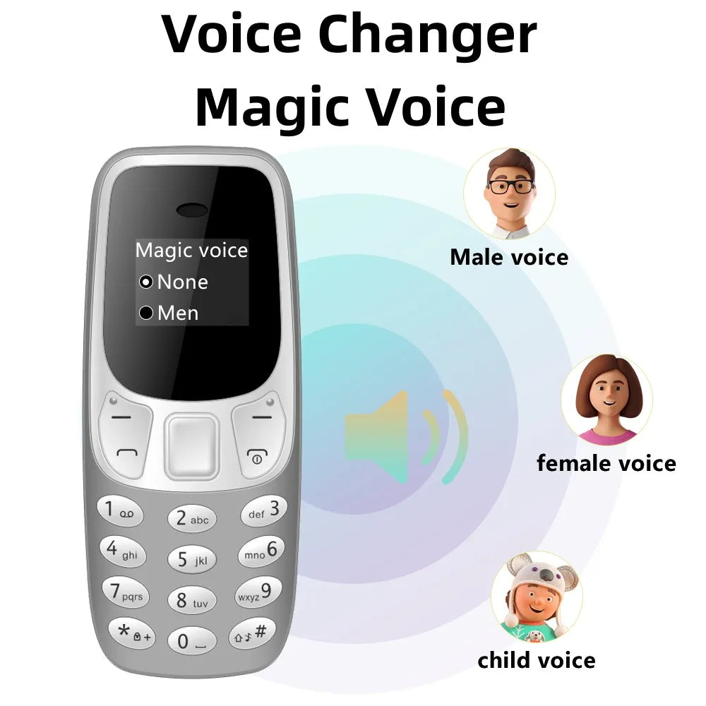 SERVO Small Mobile Phone Bluetooth Dialer Magic voice Low Radiation Telephone Call Recording 2/3 SIM GSM Unlocked Mini Cellphone - Shoppiline