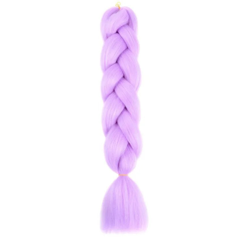 Extensions de cheveux synthétiques de 24 pouces, texture lisse Yaki, pour tresses Jumbo, boîte longue, pour femmes, Dreadlocks