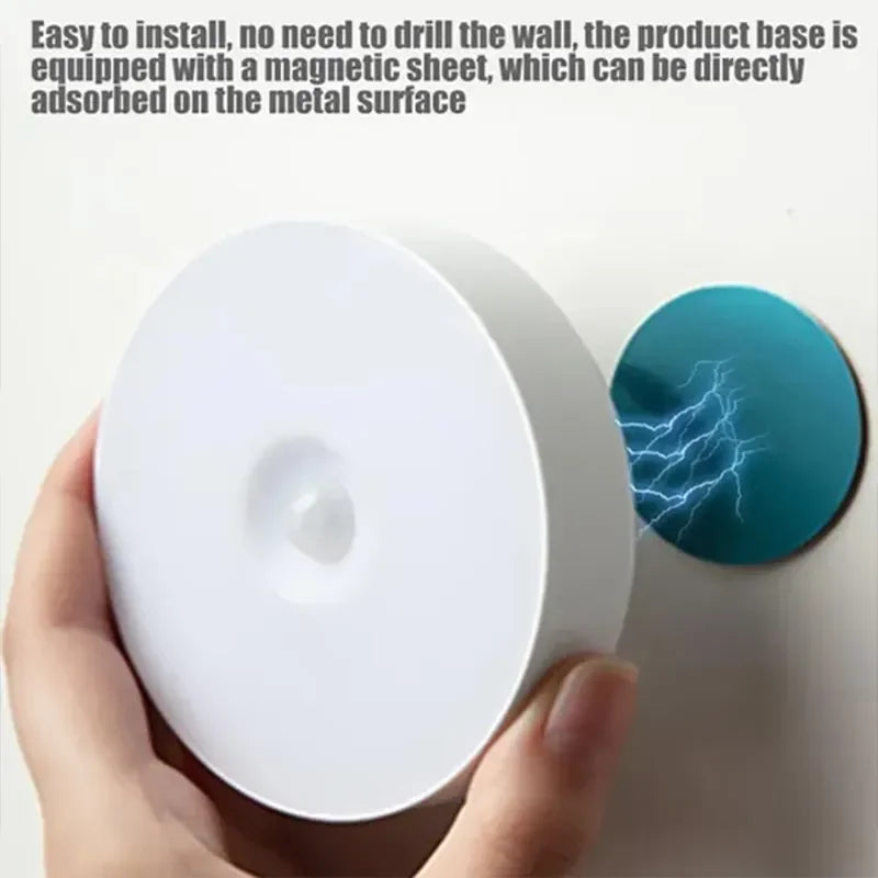 HOMEFISH Motion Sensor LED Night Light USB Rechargeable Wireless Closet Lamp for Kitchen Cabinet Wardrobe Staircase