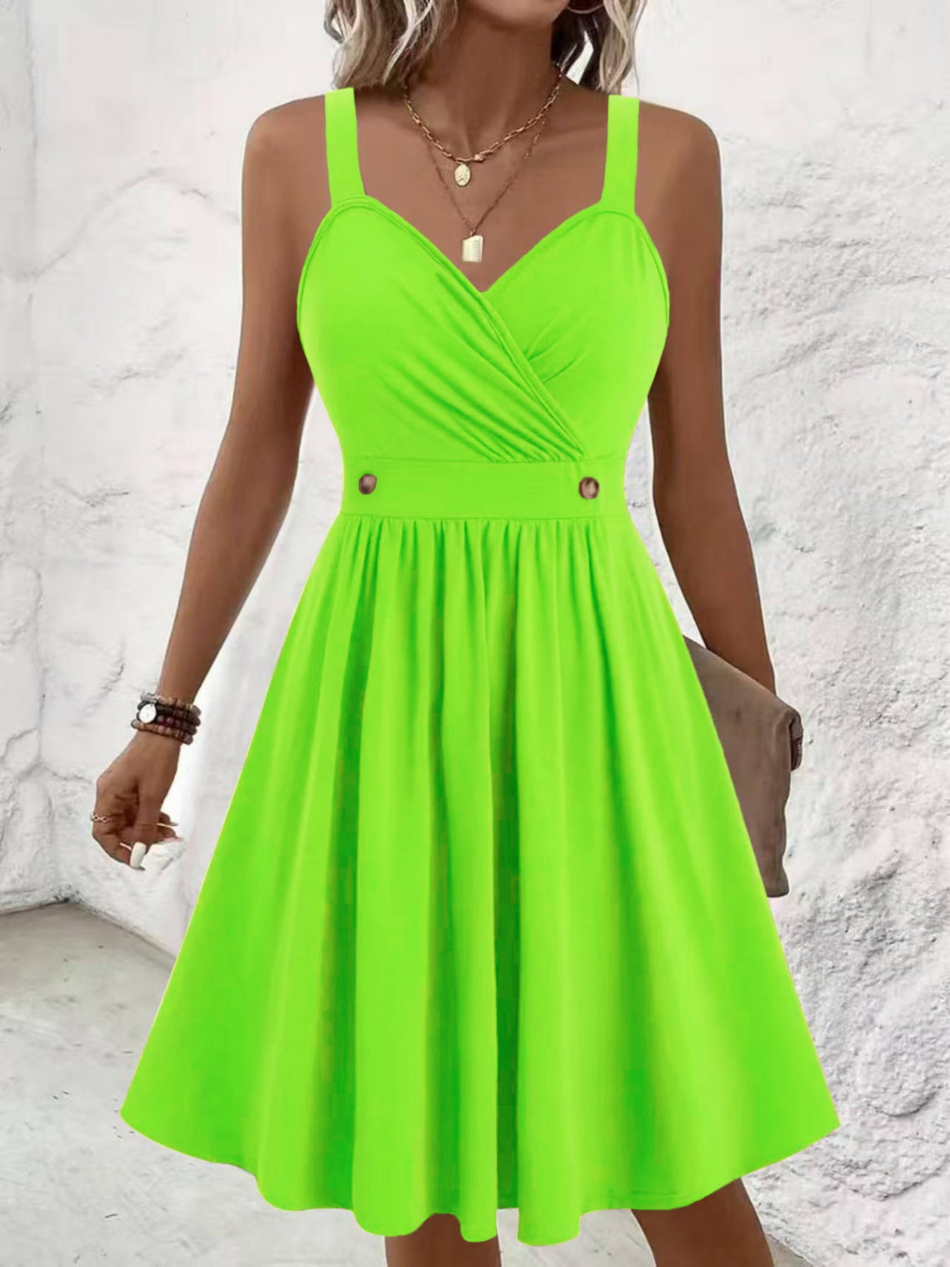Elegant Sleeveless Dress In European And American Style
