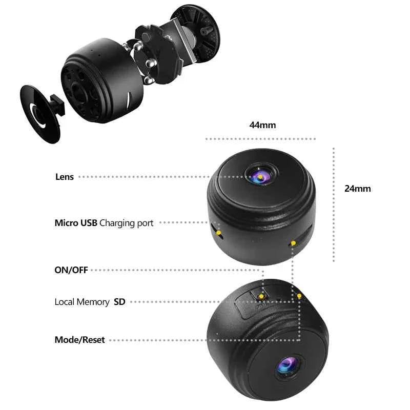 A9 Mini Camera HD 720P Intelligent Home Security IP WiFi Camera Monitor Mobile Remote Camera Mobile Remote Application - Shoppiline