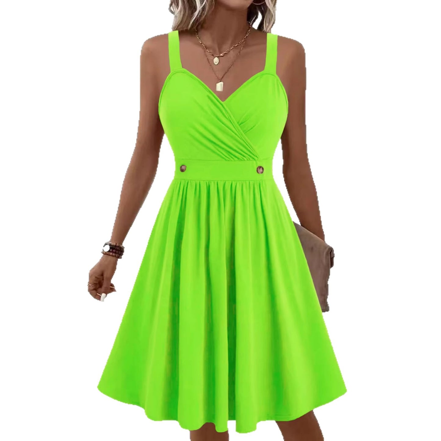 Elegant Sleeveless Dress In European And American Style