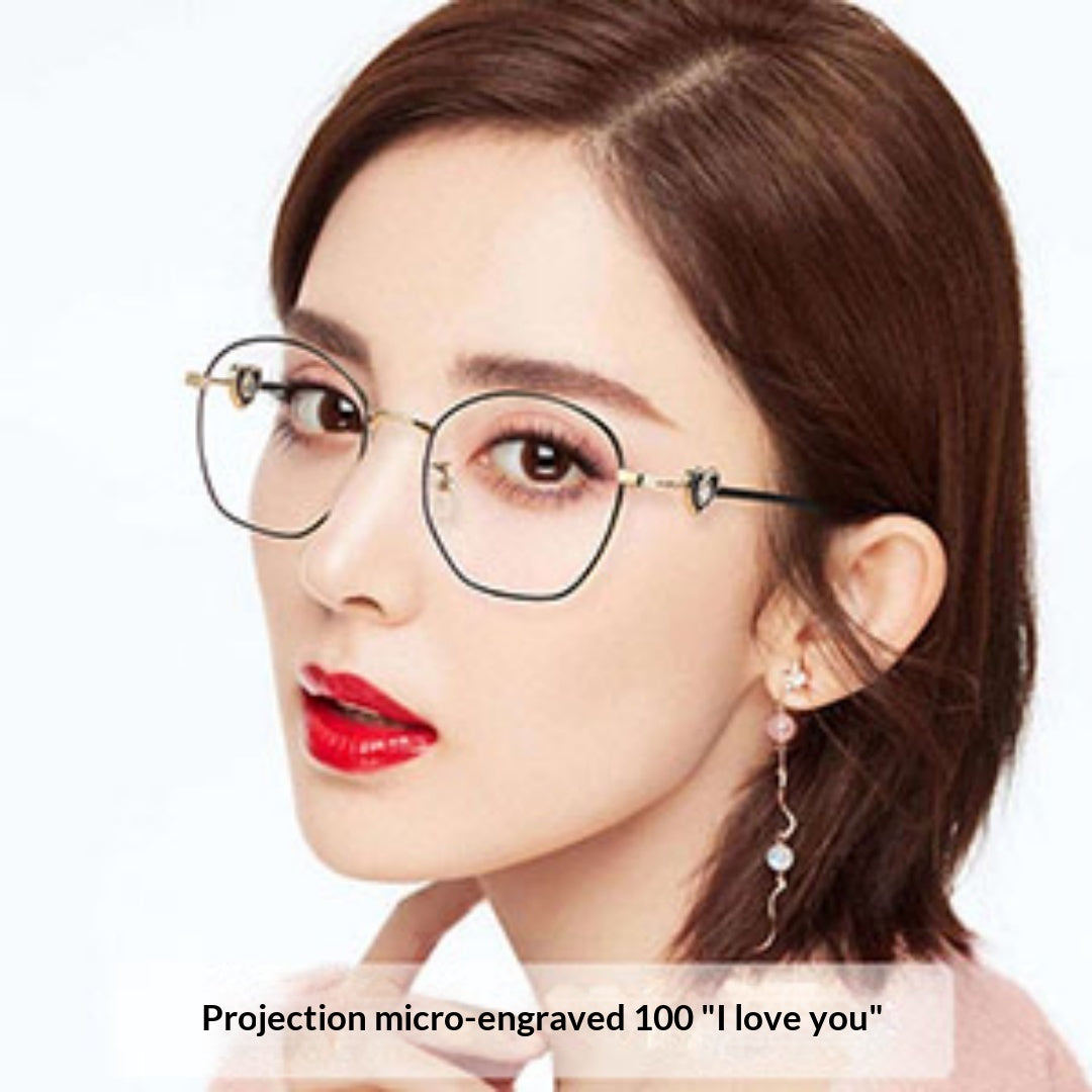 Lijia Anti Blue Light Goggles Projection Micro Carving Fashionable Diamond Inlaid Glasses 520