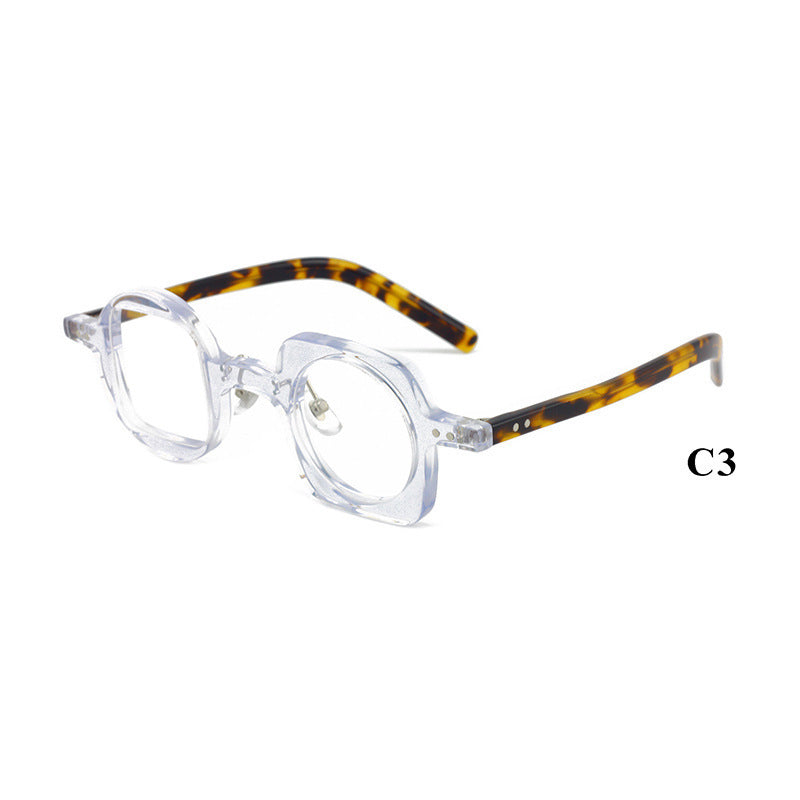 Monture de lunettes vintage en acétate imprimé léopard