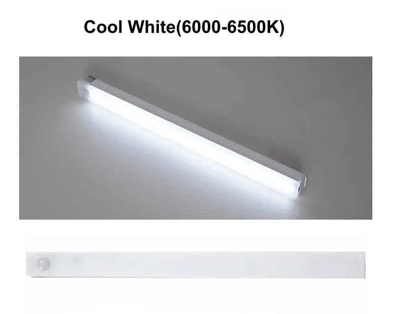 AITHEA USB Rechargeable PIR Motion Sensor LED Bar Lights Dimmable Detector Night Light Portable Induction Cabinet Lamp for Room - Shoppiline