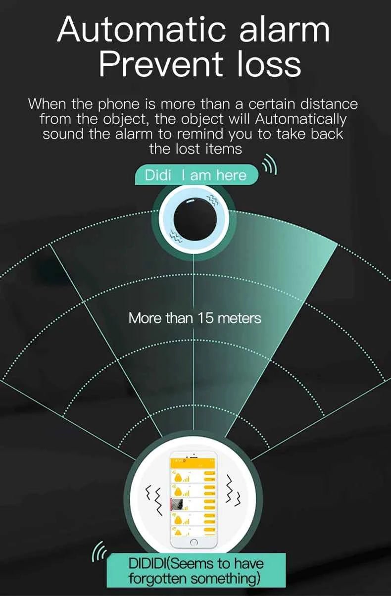 Anti - Lost Device Wireless Pet Kids Wallet Tracking Locator Bluetooth 5.0 Portable Smart Finder Small GPS Tracker For Cellphone - Shoppiline
