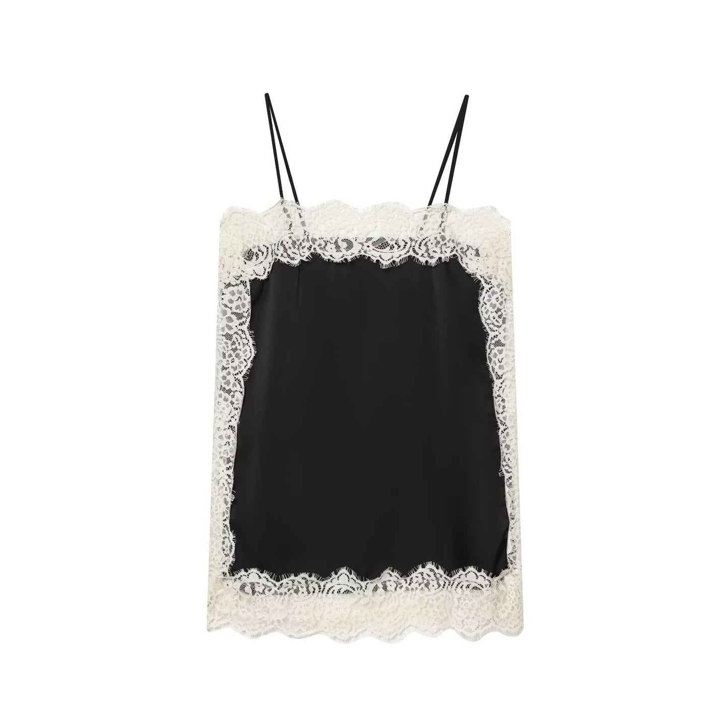 Lace-trimmed Silk-satin Slip Dress Set