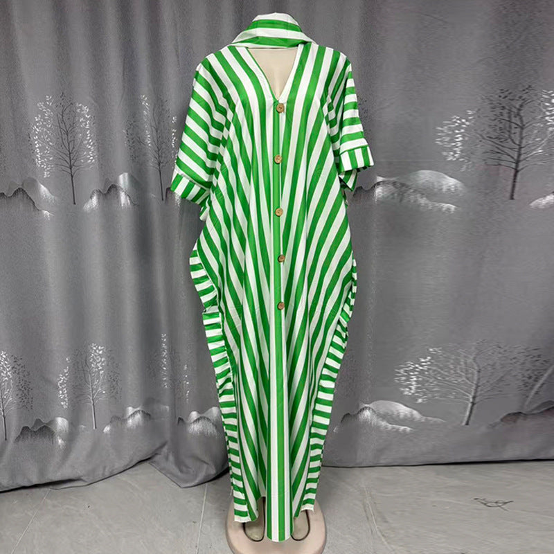 Casual Loose-fitting Dress African Style Plus Size Fashionable Long