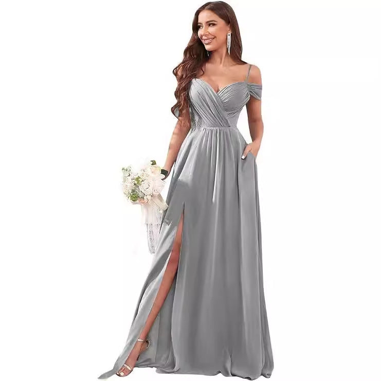 One-shoulder Off-the-shoulder Bridesmaid Dress