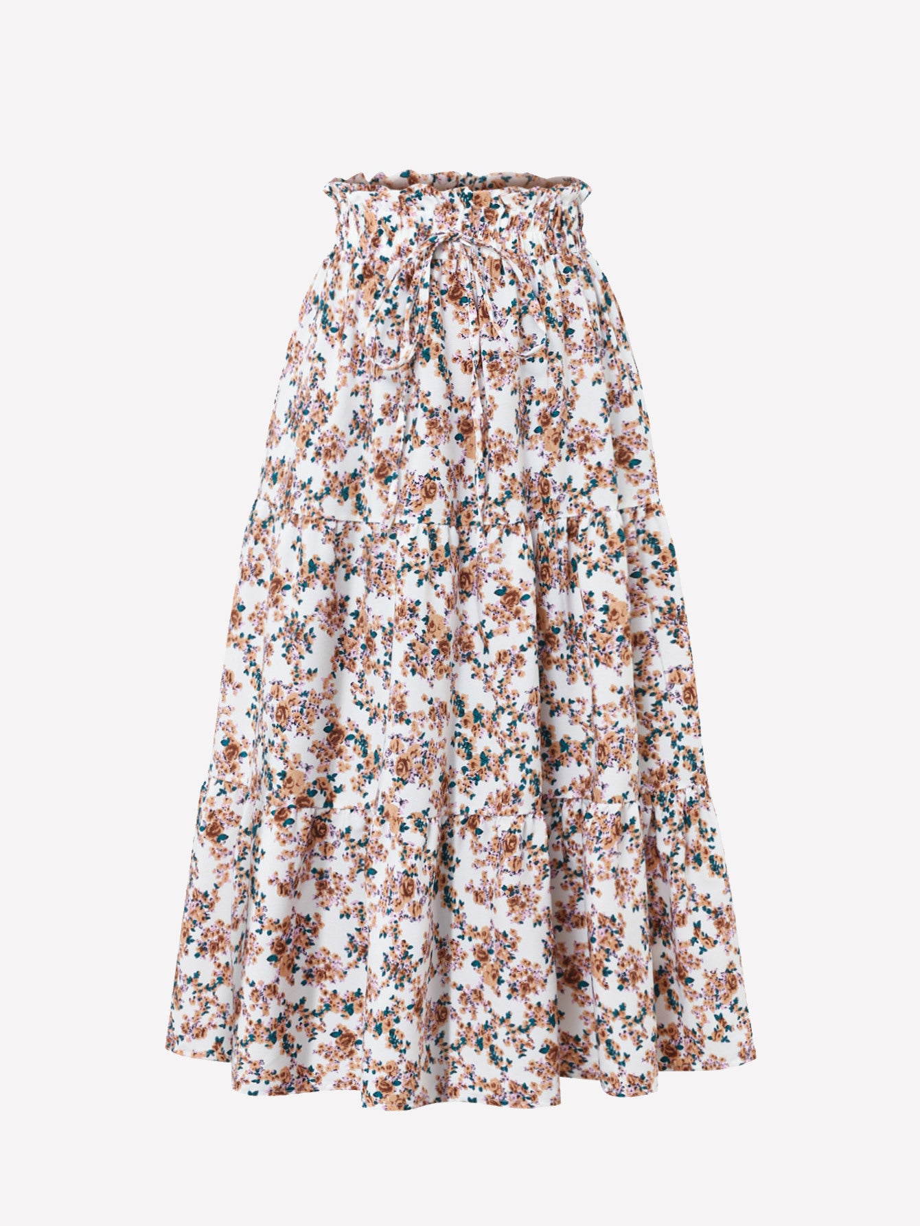 Women's Commuter Elegant Chic Floral Dress With A Full Skirt