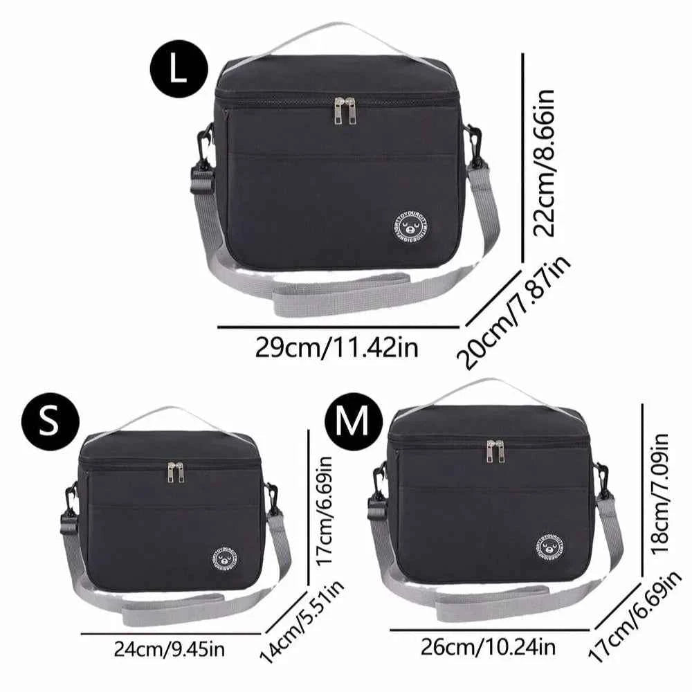 Capacity hand - held with shoulder strap insulated bag, lunch box bag, student thickened waterproof lunch bag。 - zmt - Shoppiline
