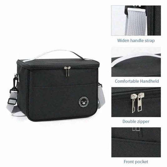 Capacity hand - held with shoulder strap insulated bag, lunch box bag, student thickened waterproof lunch bag。 - zmt - Shoppiline